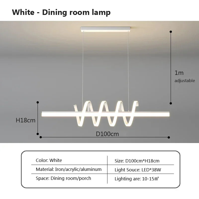 suspension moderne à LED pour un éclairage intérieur élégant