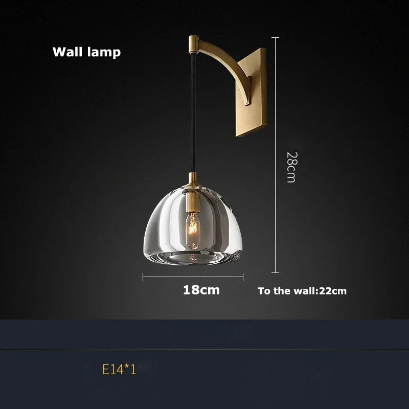 lustre rétro américain en laiton et cristal pour un éclairage élégant