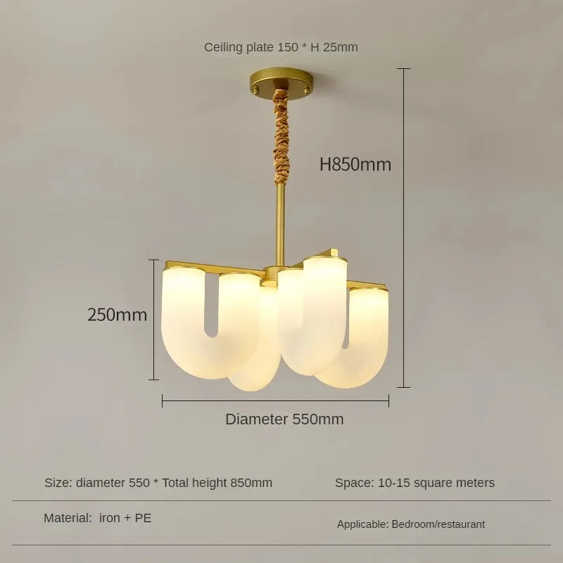 suspension led design nordique moderne en fer pour intérieur