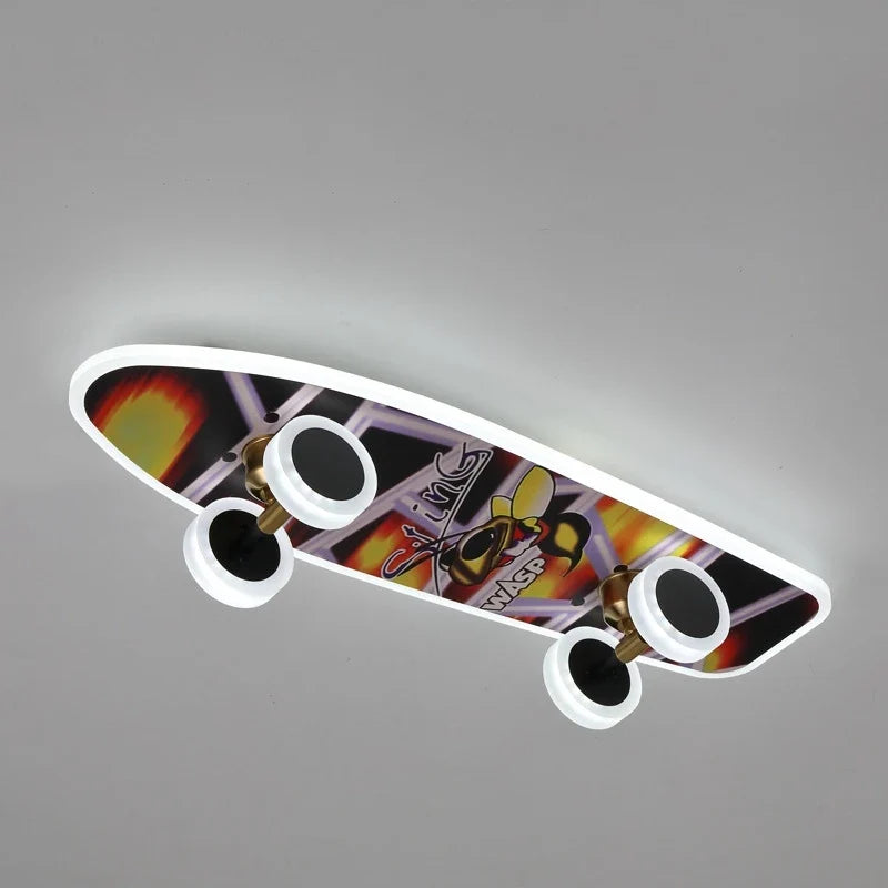 plafonnier créatif nordique skateboard pour chambre d'enfant moderne
