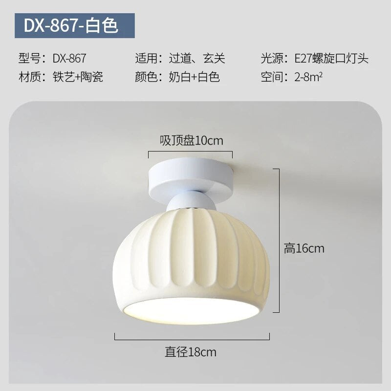 Plafonnier simple moderne blanc