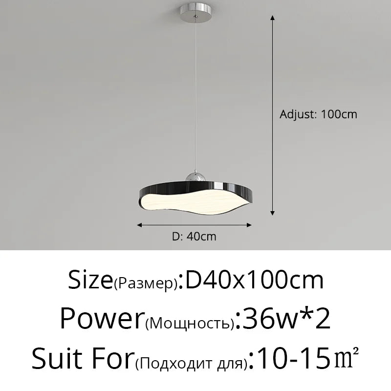 lustre rond moderne minimaliste protection des yeux