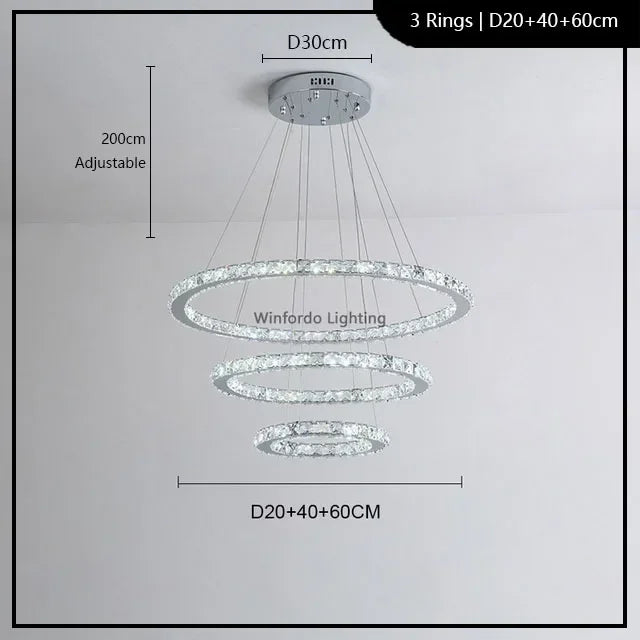 lustre en cristal winfordo pour hall d'exposition