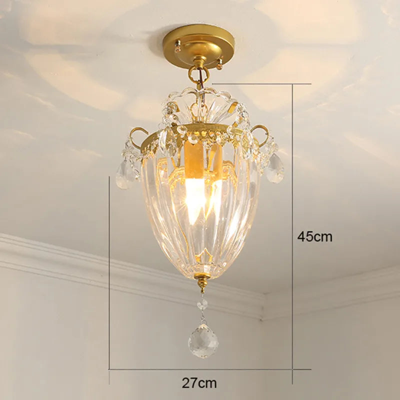lustre moderne en cristal doré pour intérieur lumineux