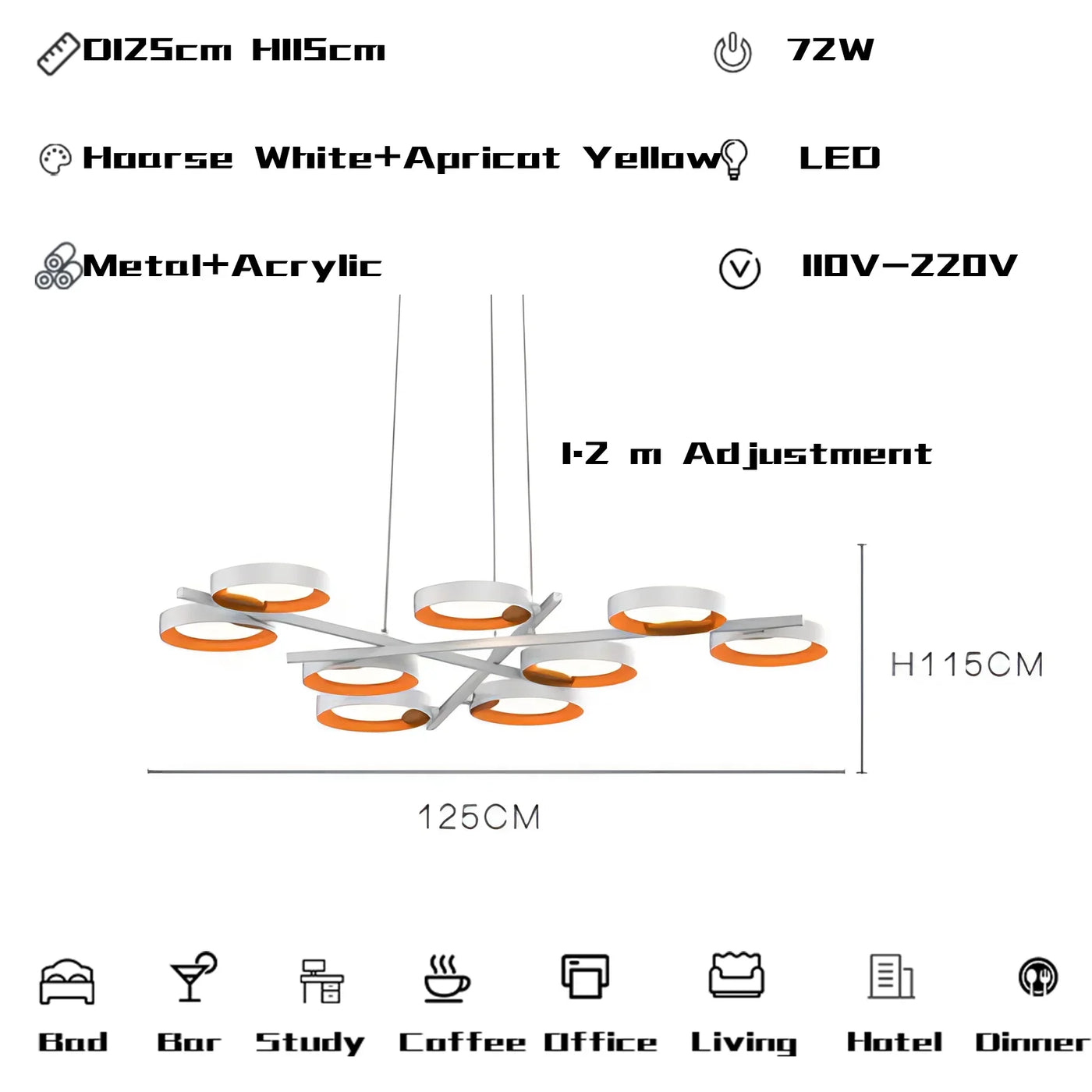 lustre nordique italien design moderne pour intérieur lumineux