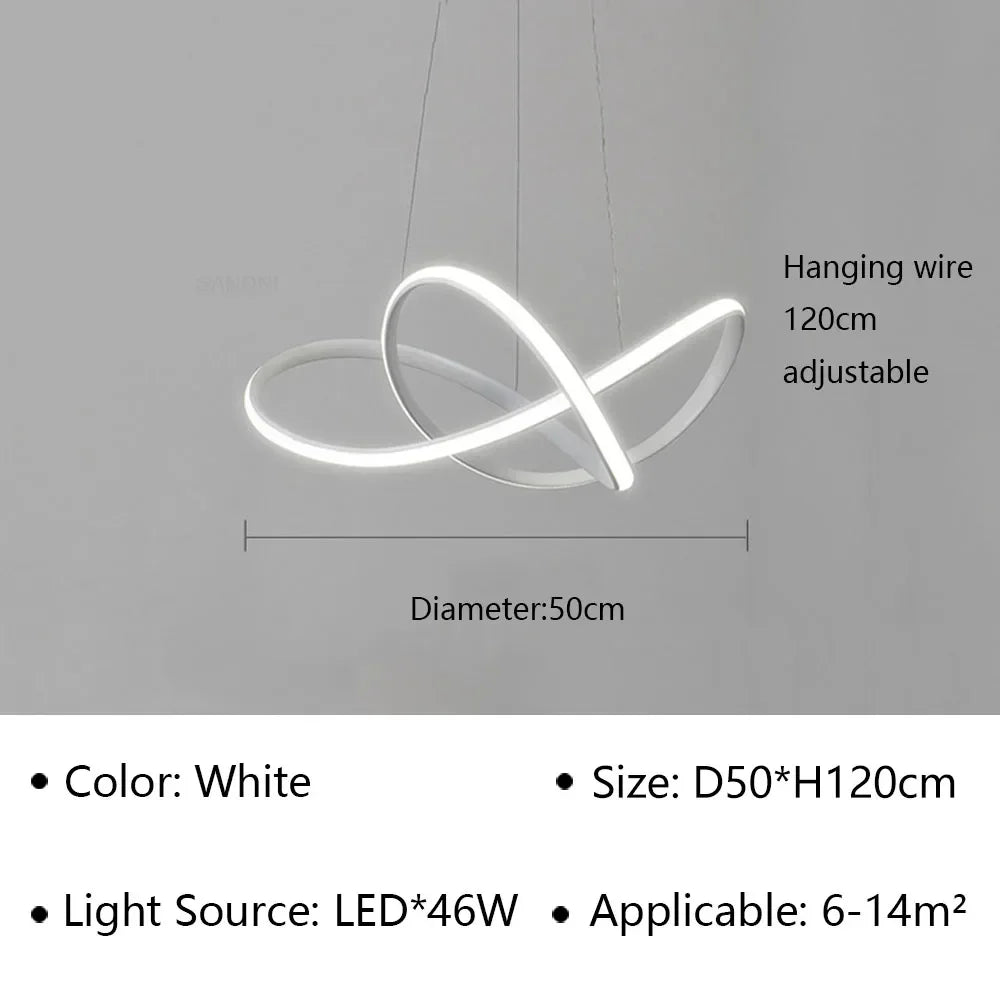 lustre suspendu led moderne pour décoration maison
