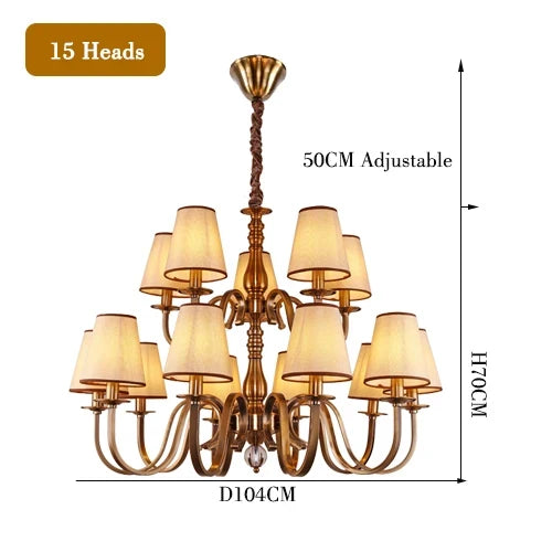 lustre de luxe classique suspension éclairage décorations luminaires de plafond