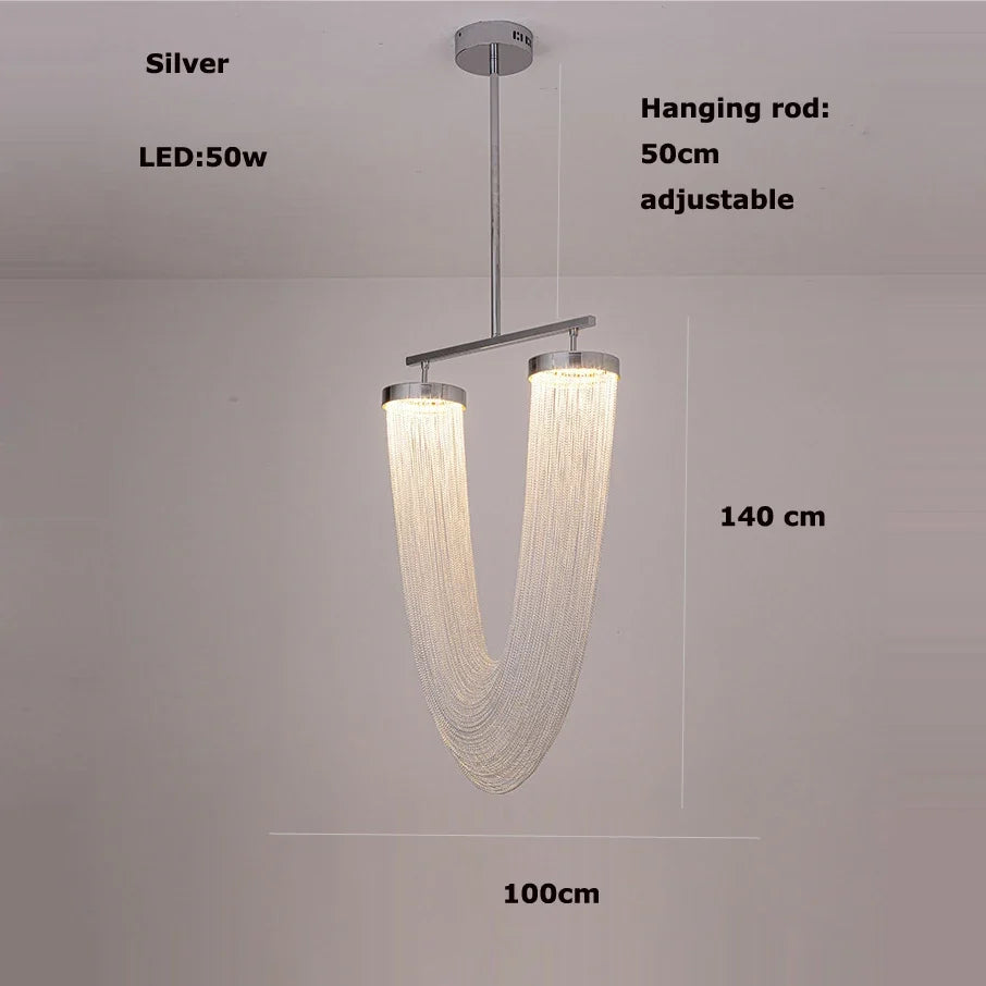 lustre vintage américain 2022 led suspension chrome or