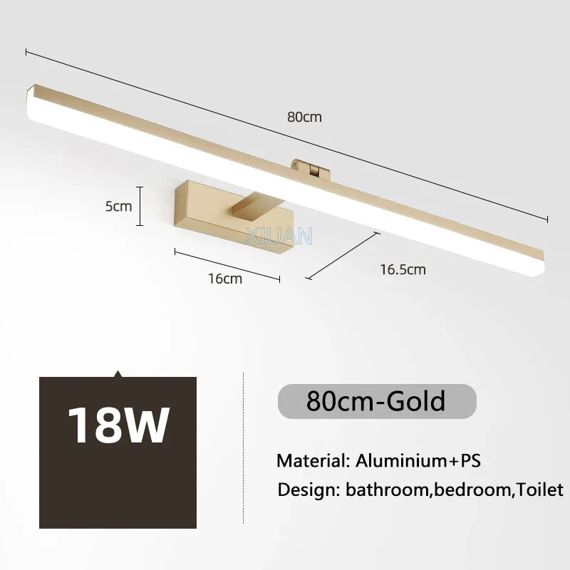 lampe led moderne pour miroir de vanité et vestiaire