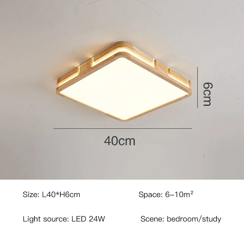 plafonnier led en bois design moderne intelligent et élégant