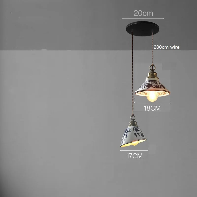 Suspension led en céramique moderne simple