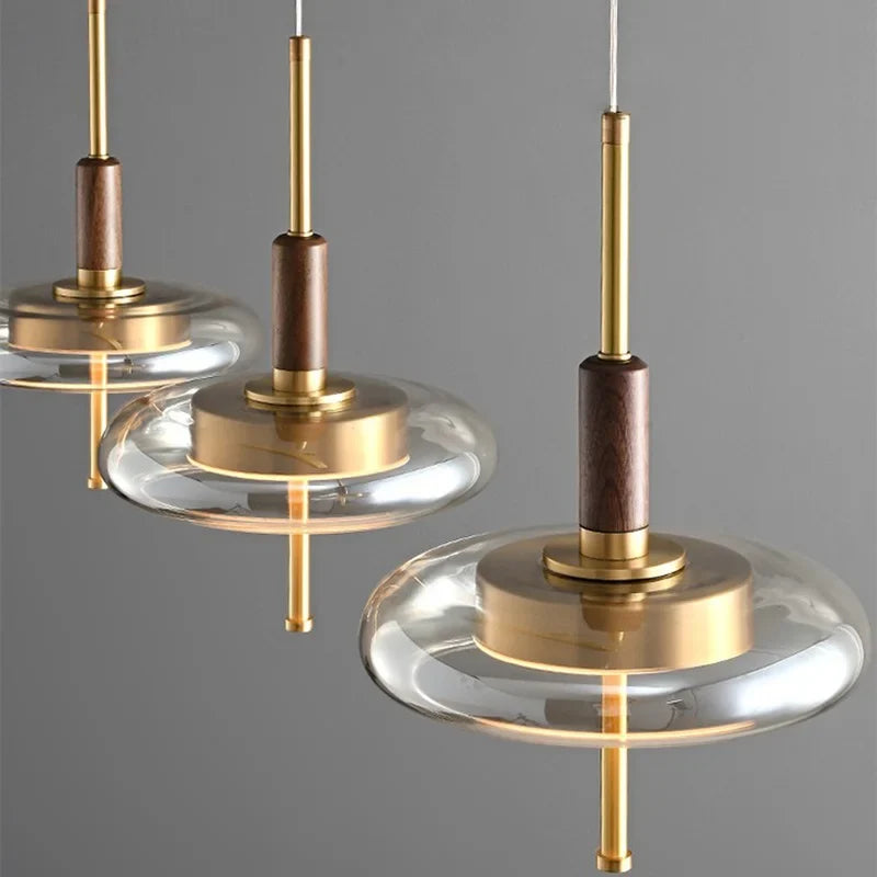 suspension LED en verre design nordique moderne décorative