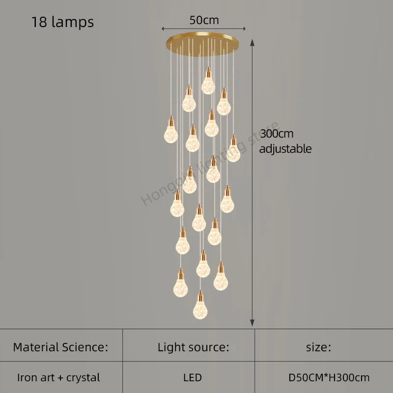lustre moderne en cristal pour décoration intérieure élégante
