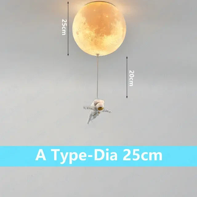 plafonnier lunaire décoratif avec astronaute idéal pour chambre