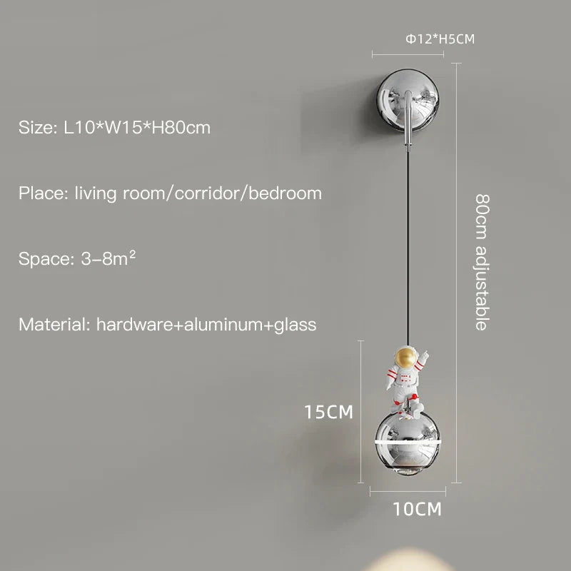 lustre moderne led design astronaute petites suspension