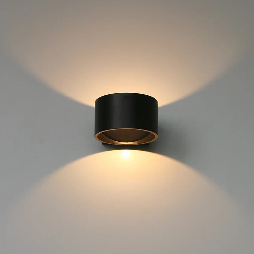 applique murale led ronde en aluminium pour décoration hôtelière