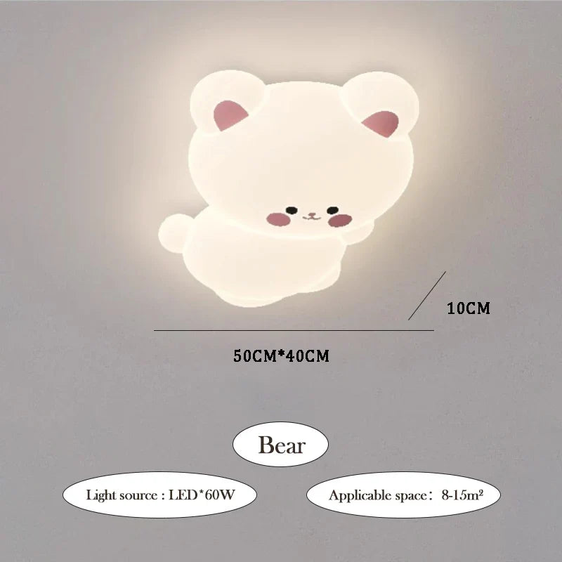 plafonnier mignon ourson koala pour chambre d'enfant décor créatif