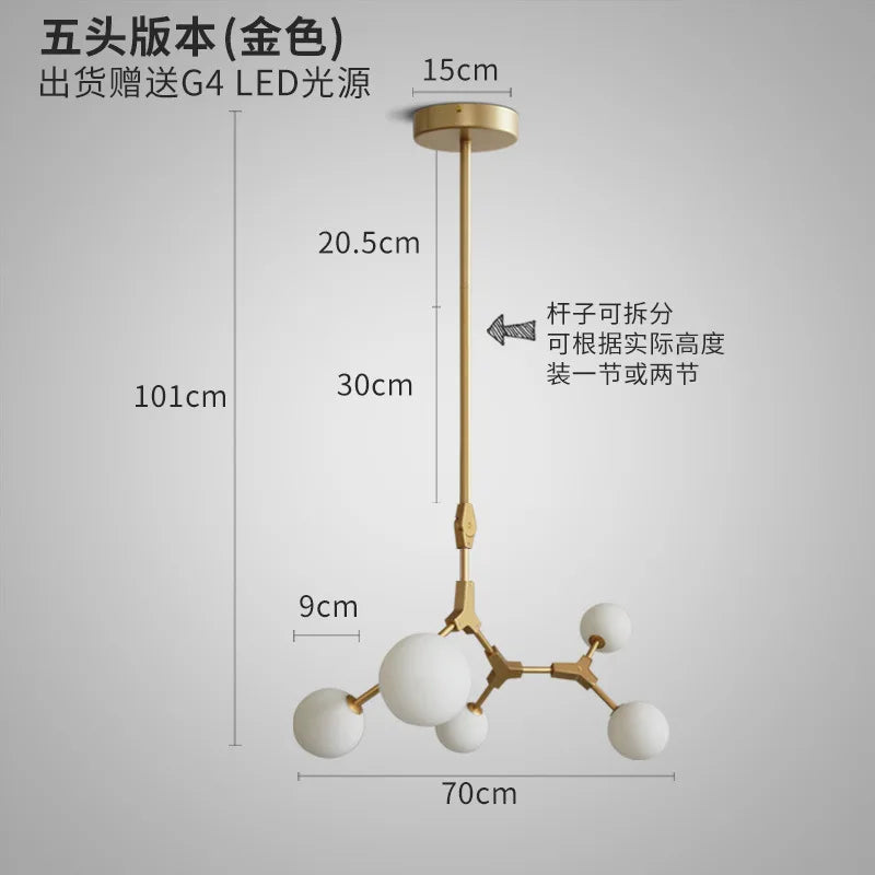lustre moderne décoratif pour un intérieur nordique élégant