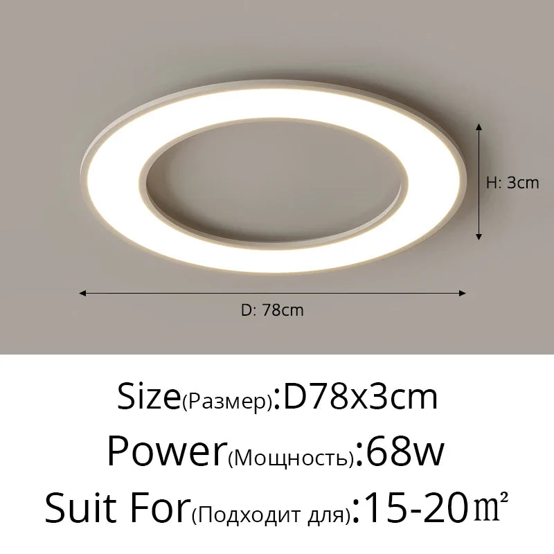 plafonnier ultra-mince moderne à leds pour éclairage intérieur décoratif