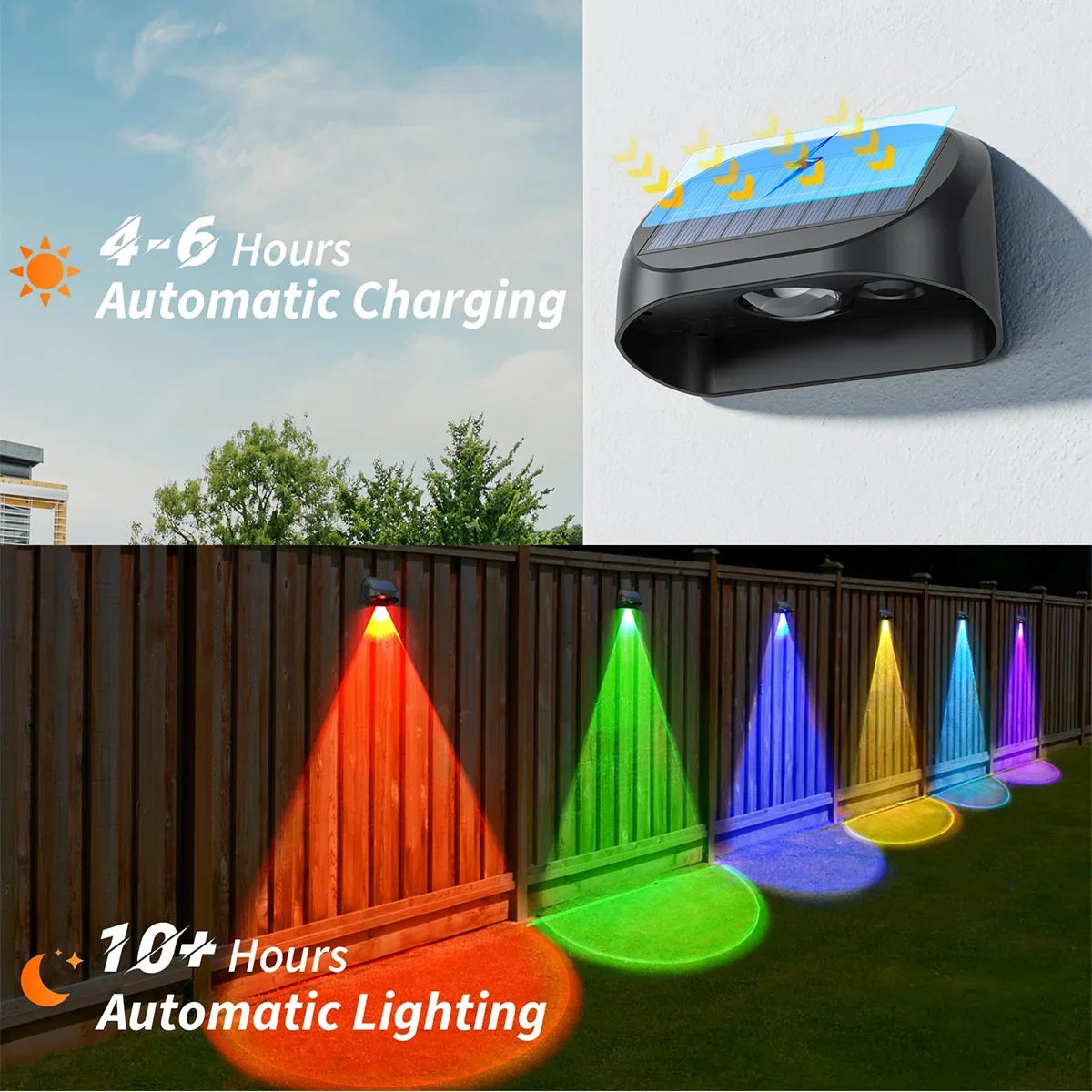 lampes solaires étanches pour éclairage extérieur crépuscule à aube