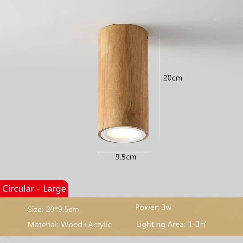 Lampe plafonnier moderne bois surface