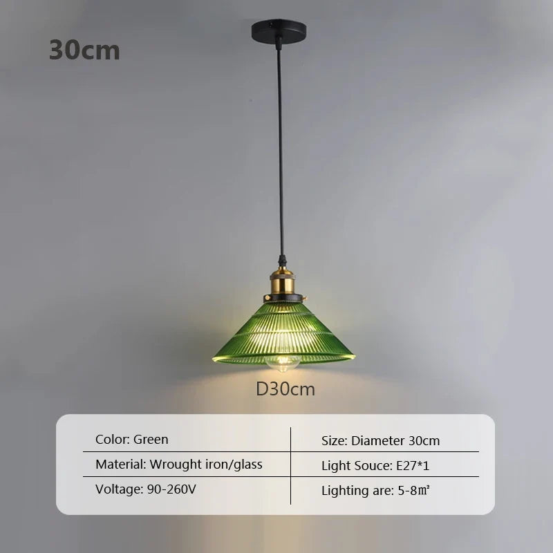 suspension en verre à rayures pour éclairage intérieur décoratif