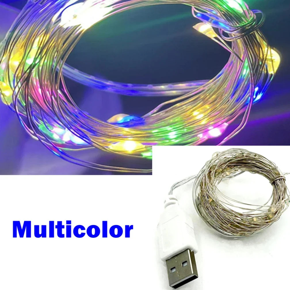 guirlande lumineuse led usb étanche pour décoration festive