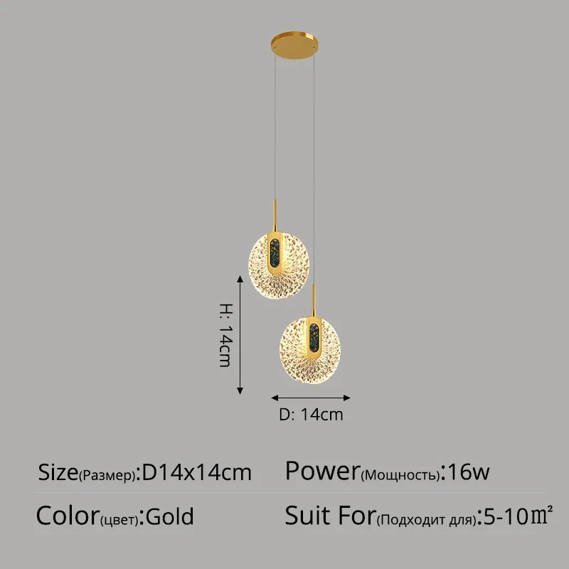 lustre moderne simple de luxe à tête unique