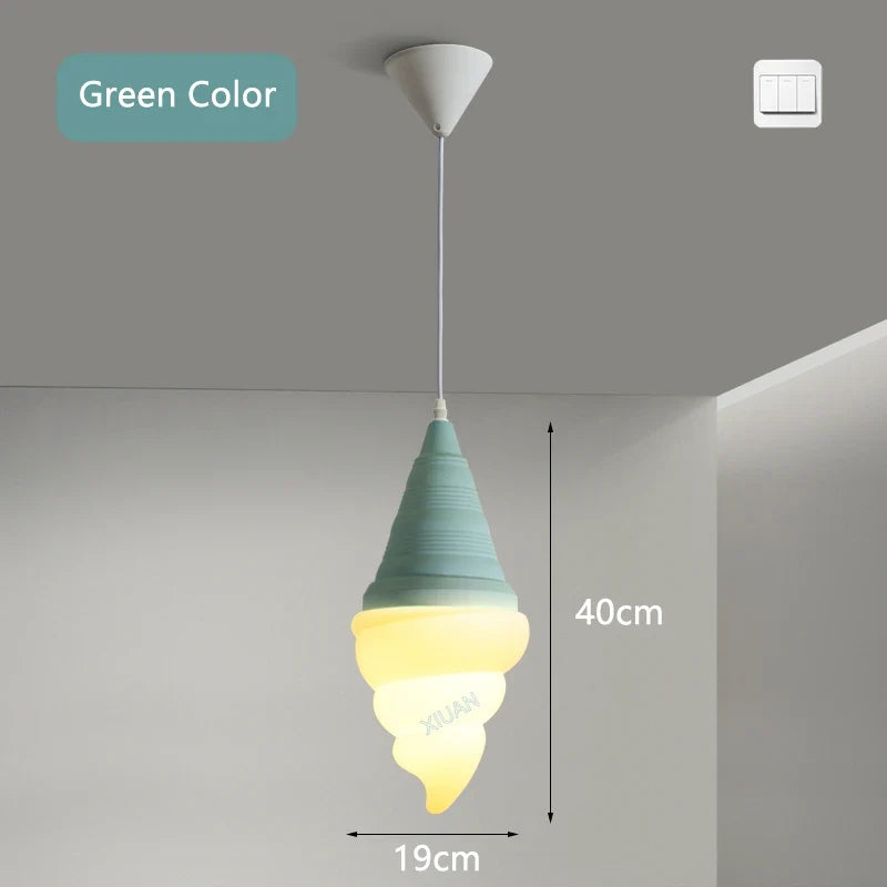 Suspension style glace à l'italienne à LED