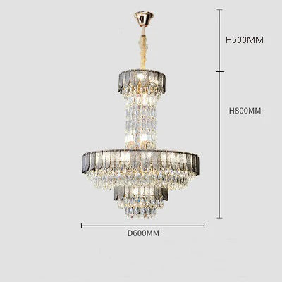 lustre en cristal de luxe pour hôtel et villa