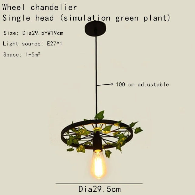 lustre à roues en fleurs de cerisier à têtes multiples pour espaces commerciaux