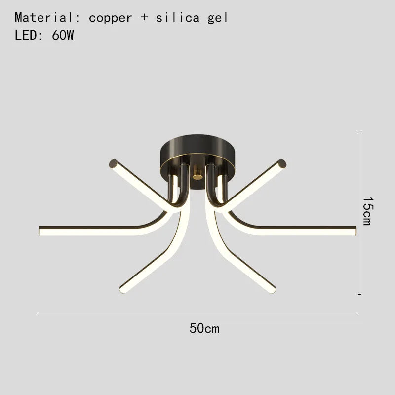lustre led moderne minimaliste pour éclairage intérieur varié