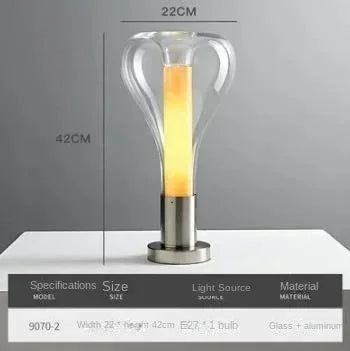 lampe à poser nordique moderne en verre design élégant pour décoration