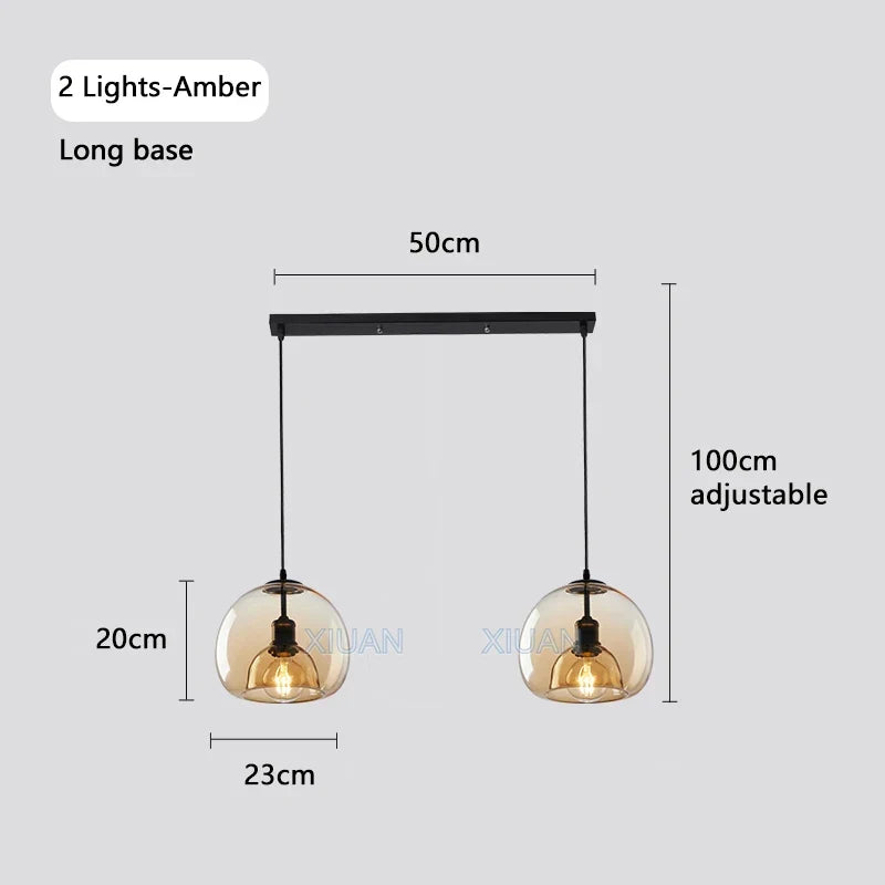 suspension led industrielles à 3 lumières