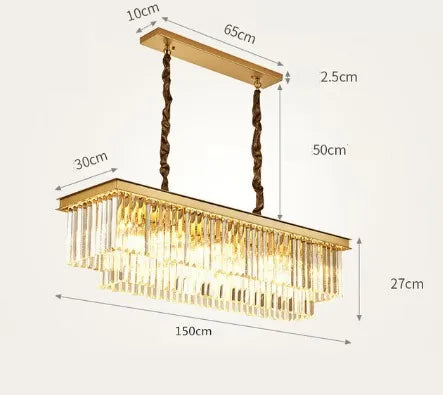 lustre en cristal design créatif pour décoration intérieure