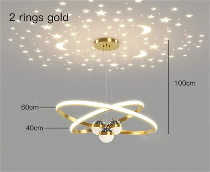 lustre led romantique projecteur de ciel étoilé avec télécommande