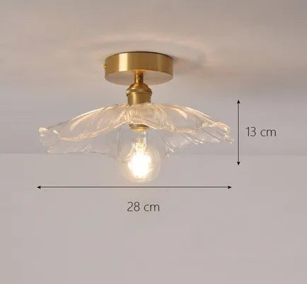 plafonnier moderne en verre pour intérieur et extérieur lumineux