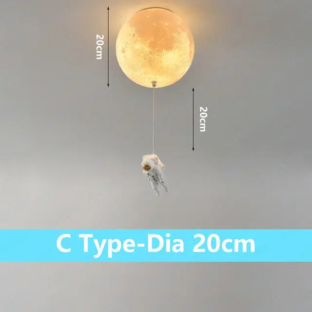 plafonnier lunaire décoratif avec astronaute idéal pour chambre