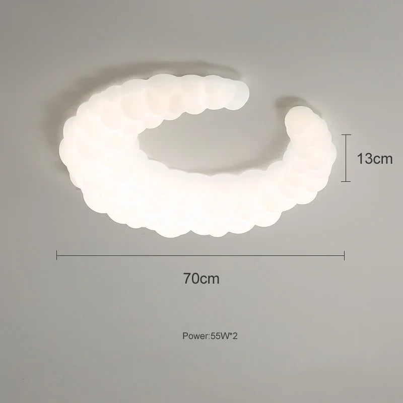 lustre lune design nuage pour décoration intérieure enfant