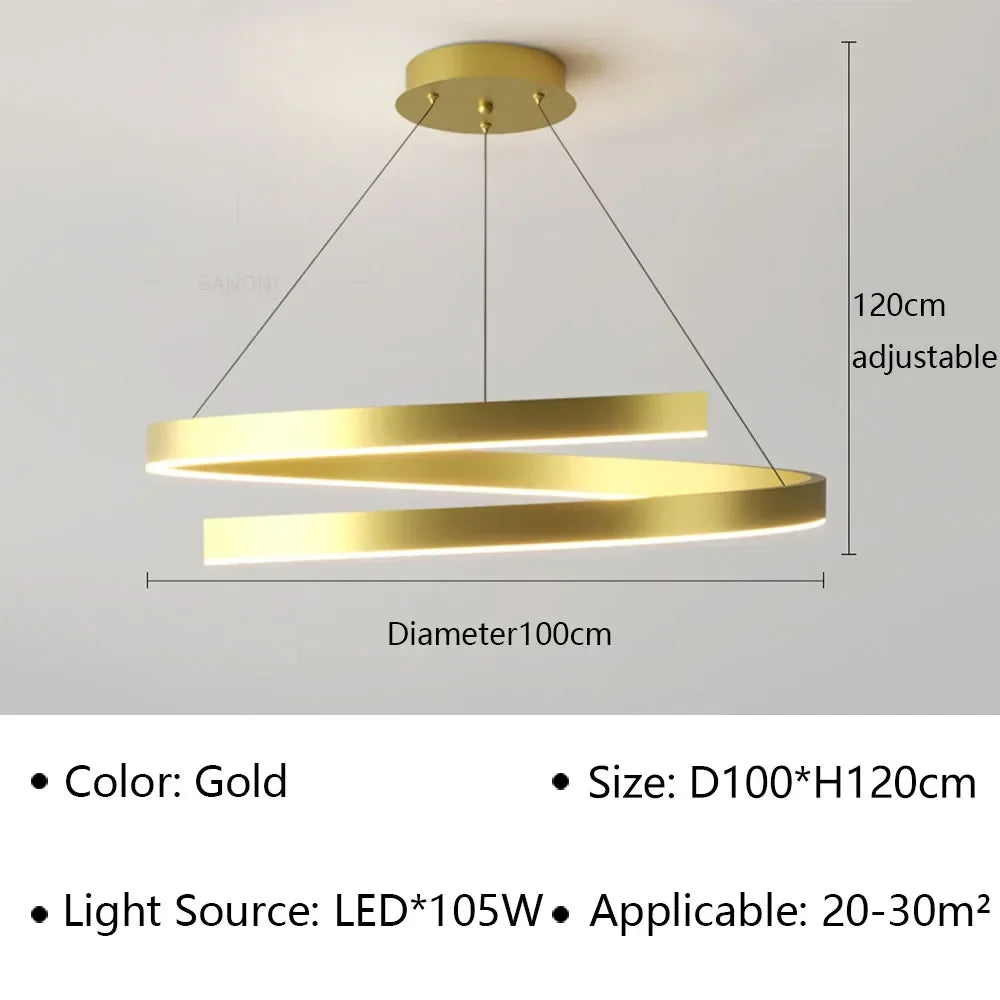 suspension à led moderne pour décoration intérieure élégante