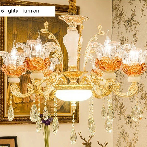 lustre de luxe en cristaux pour décoration élégante créative