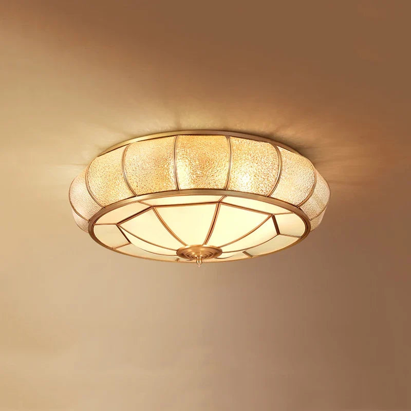 plafonnier en cuivre style européen éclairage créatif pour divers espaces