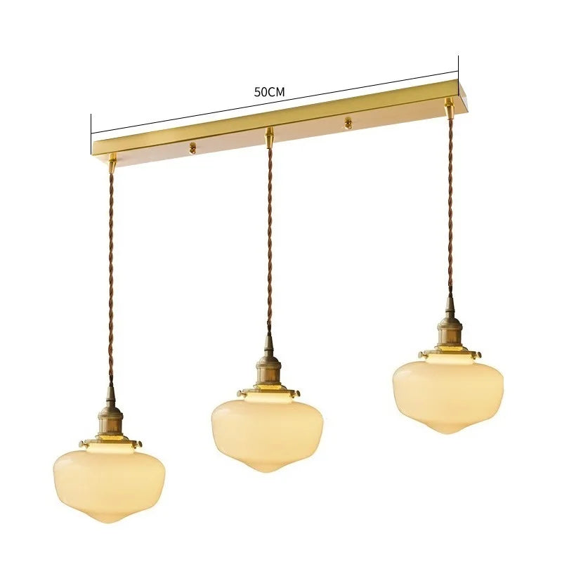iwhd suspension led en verre et cuivre style nordique moderne