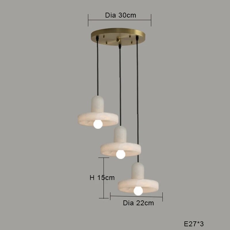 Lampe suspension marbre LED minimaliste