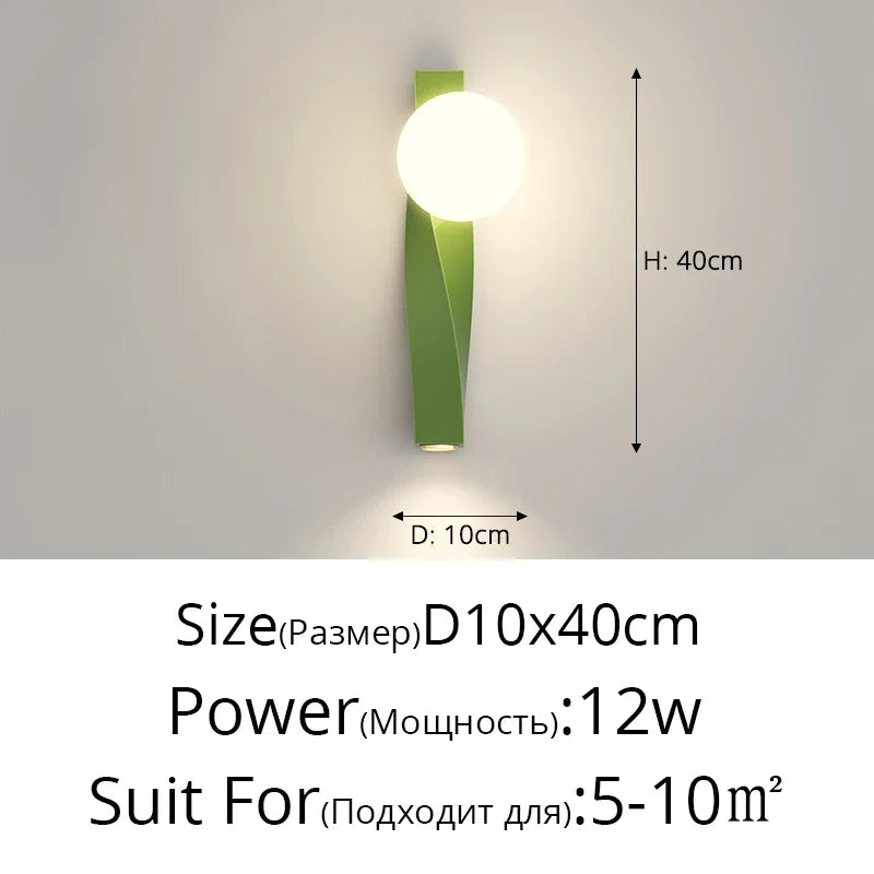 lampe de chevet murale en u anti-lumière bleue minimaliste