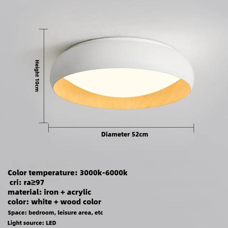 lampe minimaliste japonaise rétro circulaire éclairage doux design élégant