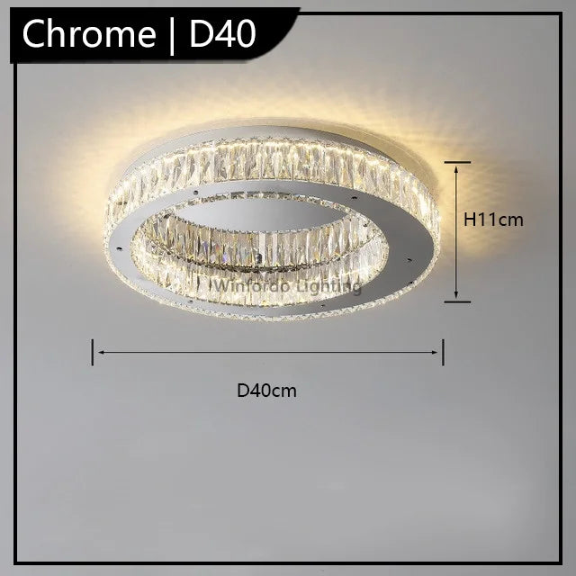 lustre de luxe postmoderne en cristal winfordo wf-xd006