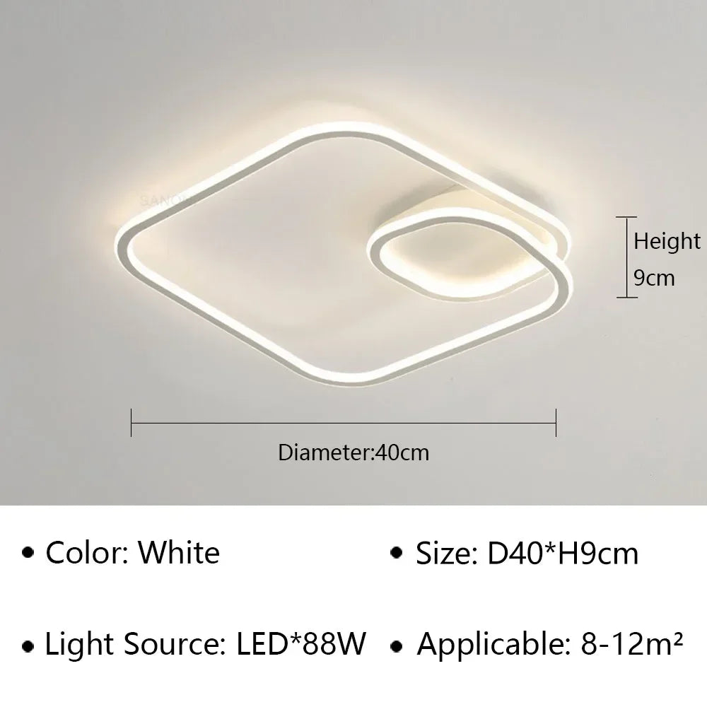 LED moderne Simple plafonnier allée Lustre pour salon salle à manger étude chambre décoration de la maison intérieur luminaire Lustre