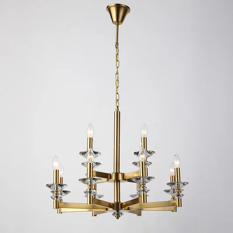 lustre en cristal style industriel européen rétro en fer