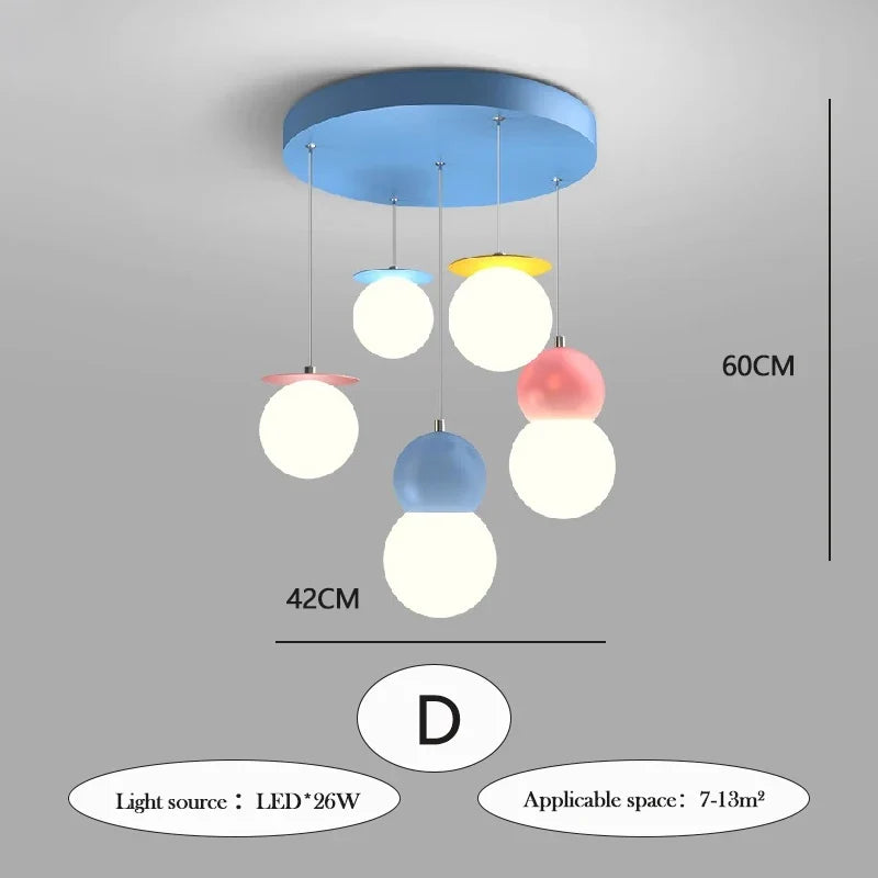 plafonnier happy planet led pour chambre d'enfant créatif et ludique